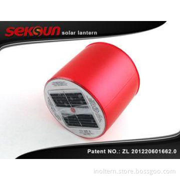 Red / Blue Seksun Inflatable Solar Lantern Solar Fence Ligh